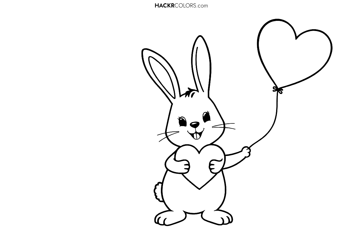 valentines day coloring pages bear holding a heart