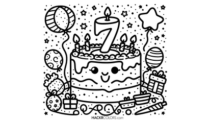 Glad 7-års Födelsedagsfirande