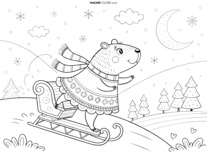 Capybara's Festive Dance on Santa's Sleigh