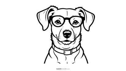 Smart Dog with Glasses
