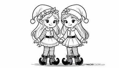 Tweelingelfjes Hand in Hand
