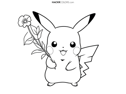 Pikachu's Floral Friend