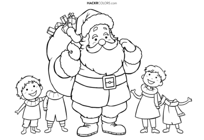 De kerstman en zijn zak vol speelgoed