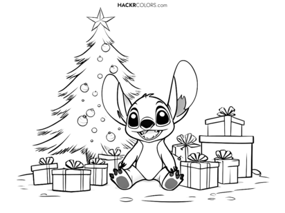 Stitch under the Christmas Tree
