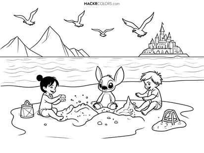 Stitch's Beach Day