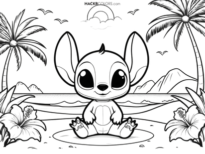 Stitch on the Beach
