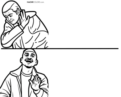 Drake Ja Nee Meme Kleurplaat