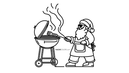 De Zomerse Barbecue van de Kerstman