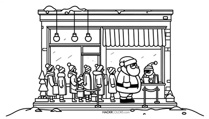 De Kerstman in de Rij