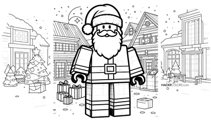Roblox Kerstman in Kerstdorp
