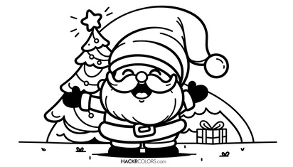 Kerstman en Kerstboom