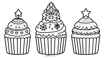 Festive Winter Cupcakes